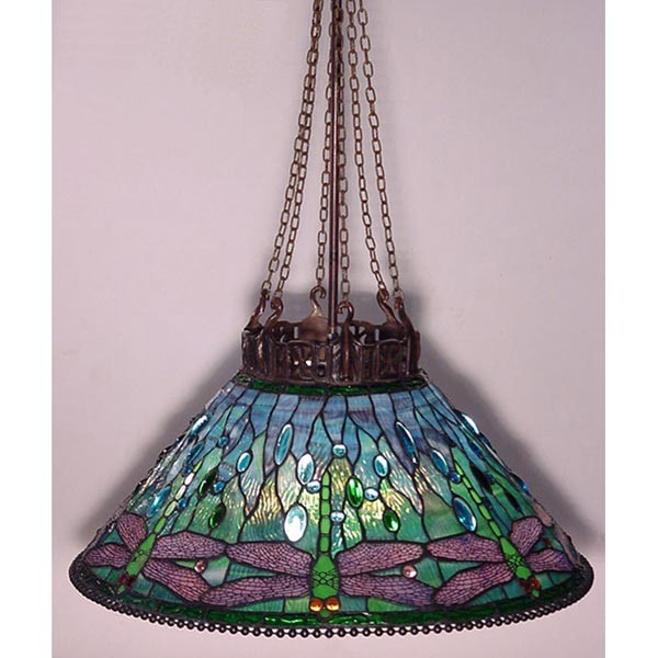 Tiffany Dragonfly Centre Piece Lamp - Click Image to Close